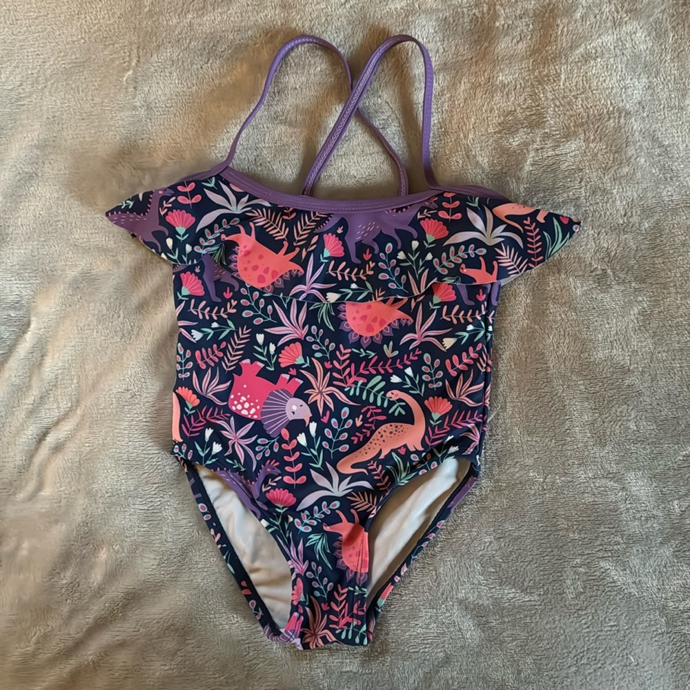 Cute purple dinosaur swimsuit